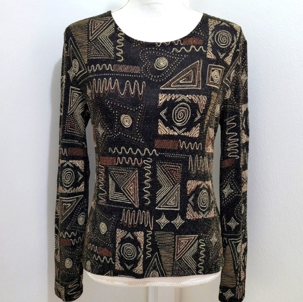 Sparkly Black Top S Vintage